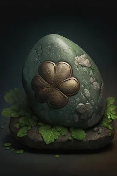 Stone of good luck luckstone Stock Illustration