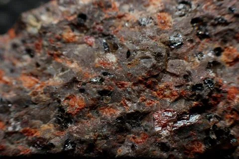 Stone granite different colors split close-up texture Stock Photos