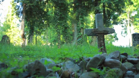 Stone grave Stock Footage 25271571