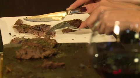 Stone-grilled steak 5 Stock-Footage 322071545