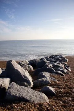 Stone groins 写真素材