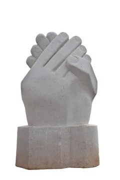 Stone handshake Stock Photos