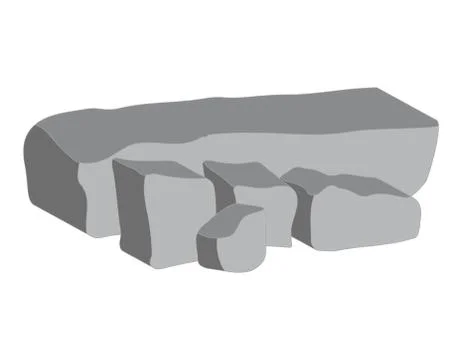 Stone heap vector symbol icon design. Stock Illustration