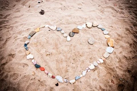 Stone heart Stock Photos
