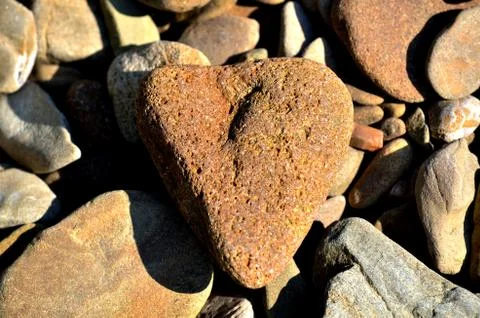Stone heart Stock Photos