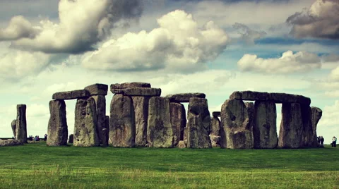 Stone henge england tourism monolith stones Stock Footage