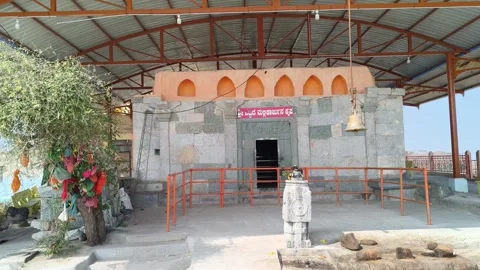 Stone Hindu Temple Structure Rural Karnataka Stock Footage 324840247