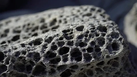 Stone with holes Stock Footage 81256437