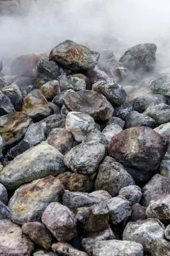 Stone at Hot Spring Foto stock