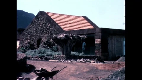 Stone House in Mountains Stock Footage 278217199
