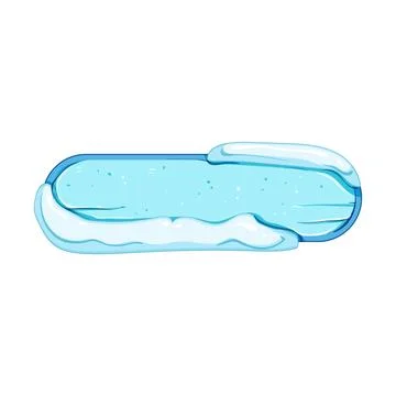 Stone ice game button cartoon vector illustration Stock Illustration