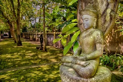 Stone image of Buddha Foto stock