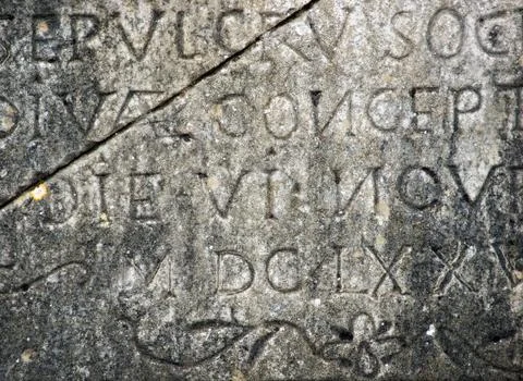 Stone inscription Stock Photos