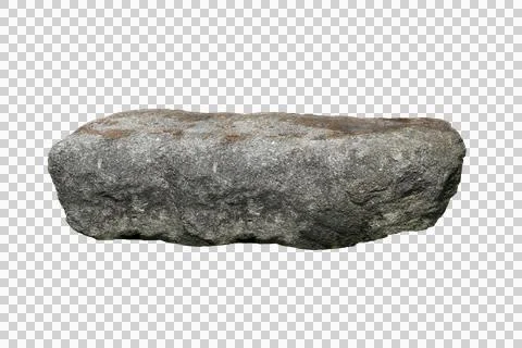 Stone isolated transparency background. Stock Photos