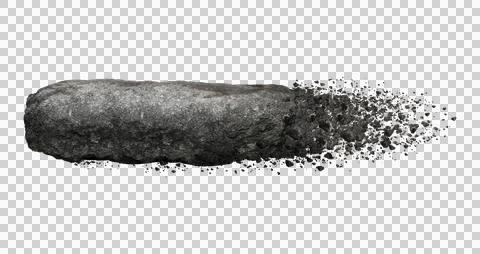 Stone isolated transparency background. Stock Photos