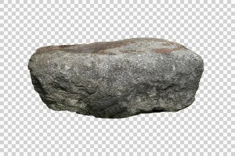 Stone isolated transparency background. Stock Photos