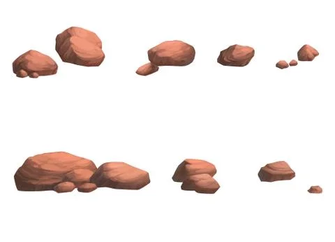 Stone isolated on white background. Stock Illustration