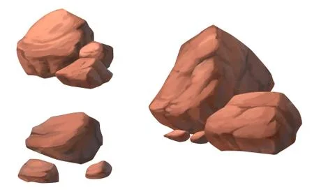 Stone isolated on white background. Stock Illustration