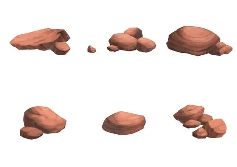 Stone isolated on white background. Stock Illustration