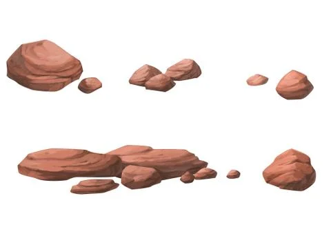 Stone isolated on white background. Stock Illustration