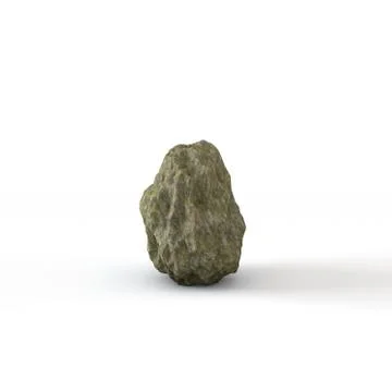 Stone isolated on white background. Illustrazione stock