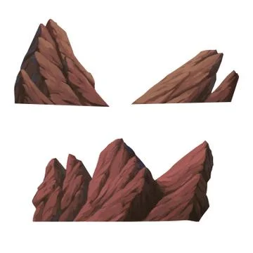 Stone isolated on white background. Stock Illustration