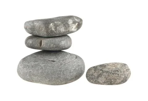 Stone isolated on white background Stock Photos