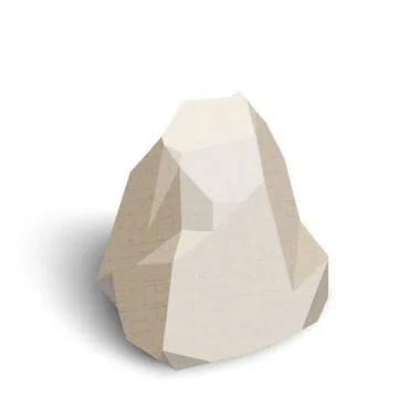 Stone isometric isolated on white background. Vector illustration. Иллюстрация
