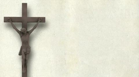 Stone Jesus Christ (Loop + Alpha Matte) Video stock 331572