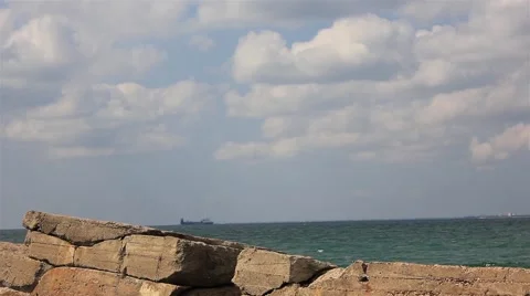 Stone jetty Видео 65251412