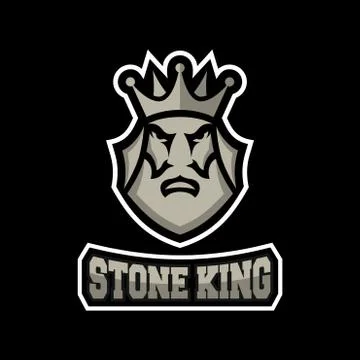 Stone king logo Stock Illustration