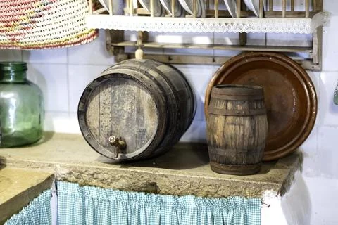 Stone kitchen table Stock Photos
