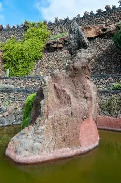 Stone on the lake Stock Photos