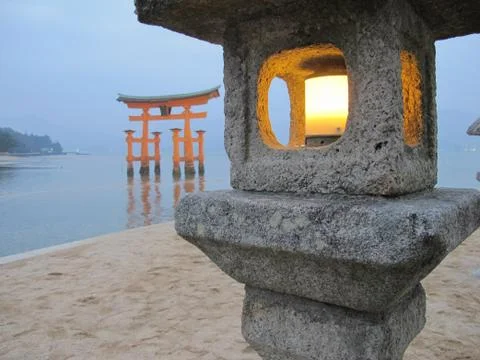Stone lamps 写真素材