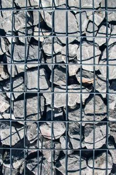 Stone landscaping with grid Stock Photos
