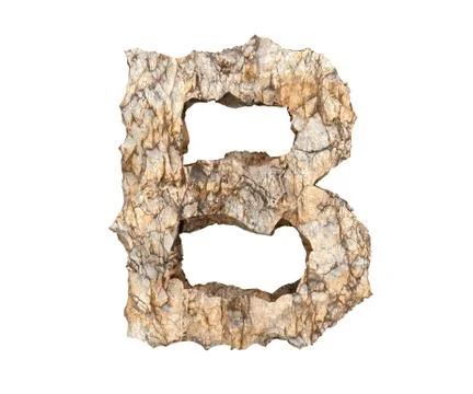 Stone letter B Stock Illustration