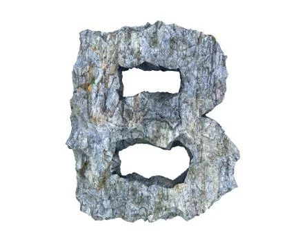 Stone letter B Stock Illustration