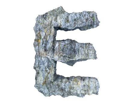 Stone letter E Illustrazione stock