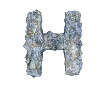 Stone letter H Stock Illustration