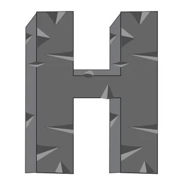 Stone letter Stock Illustration