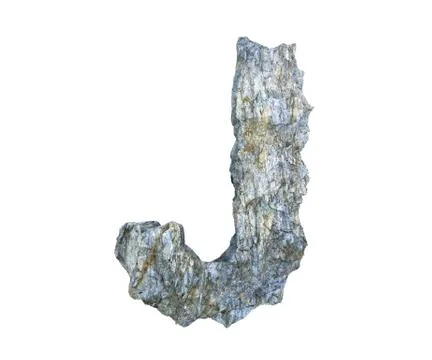 Stone letter J Stock Illustration