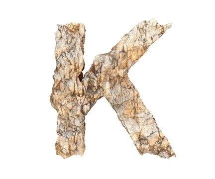 Stone letter K Stock Illustration