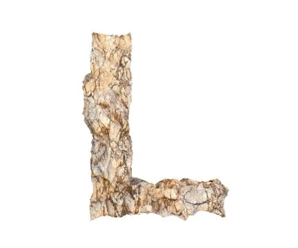 Stone letter L Stock Illustration