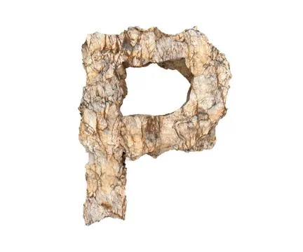 Stone letter P 스톡 일러스트