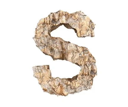 Stone letter S Illustrazione stock