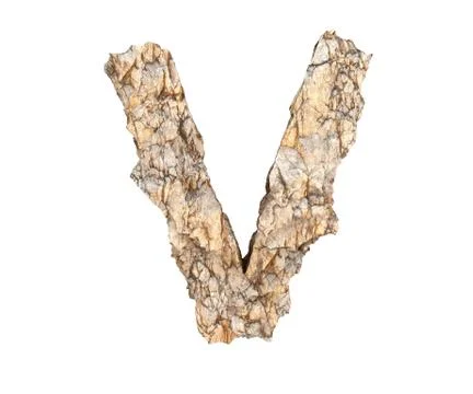 Stone letter V Illustrazione stock