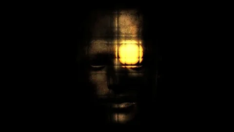 Stone Light pattern with Face Stock Footage 72131171