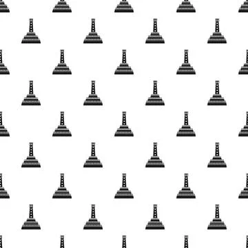 Stone lighthouse pattern seamless イラスト素材