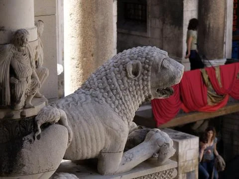 Stone lion Stock Photos