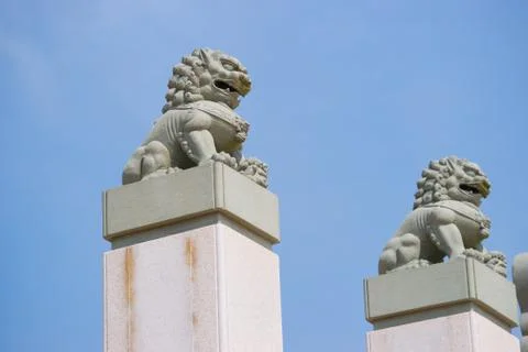 Stone lion Foto stock